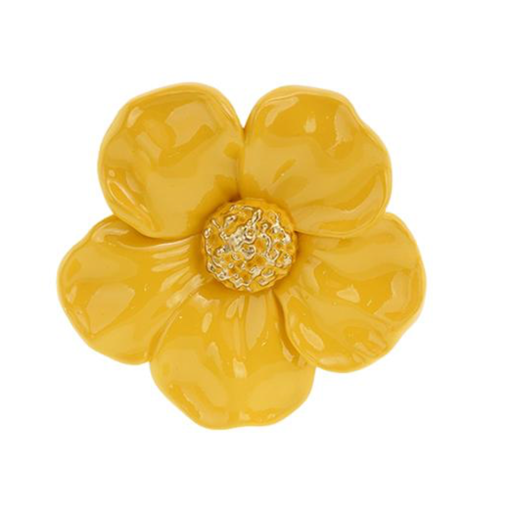 Deco murale fleur jaune