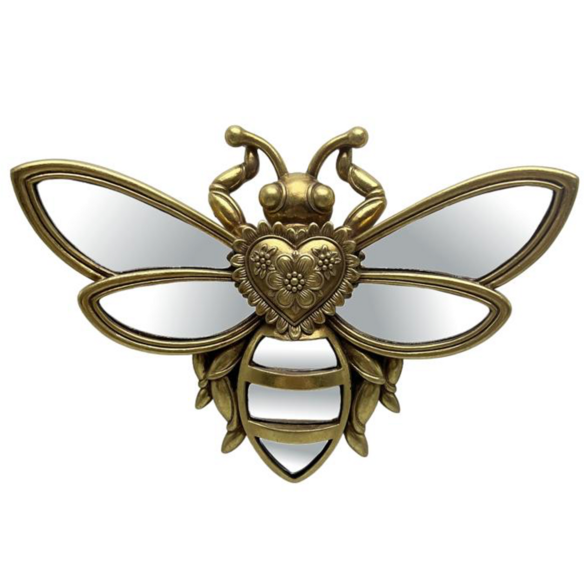 Déco murale abeille coeur miroir