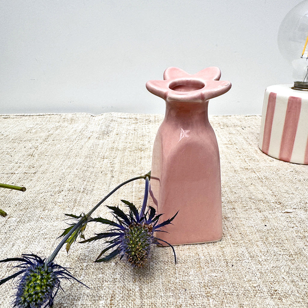 Déco soliflore fleur pm rose