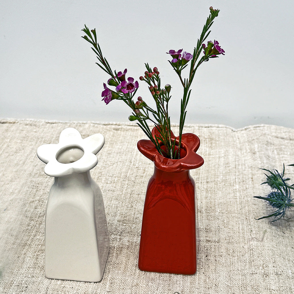 Déco soliflore fleur pm terracotta