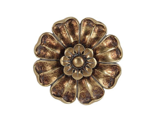 Deco murale fleur dore