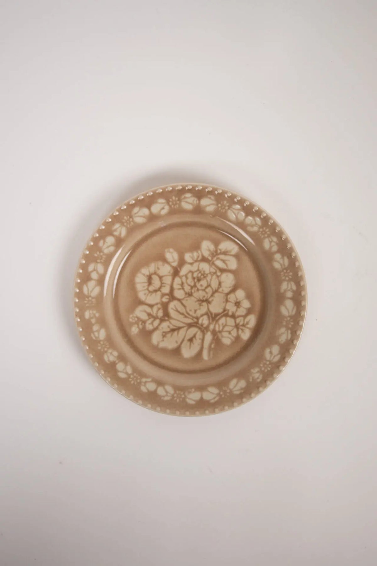 Assiette Rose beige