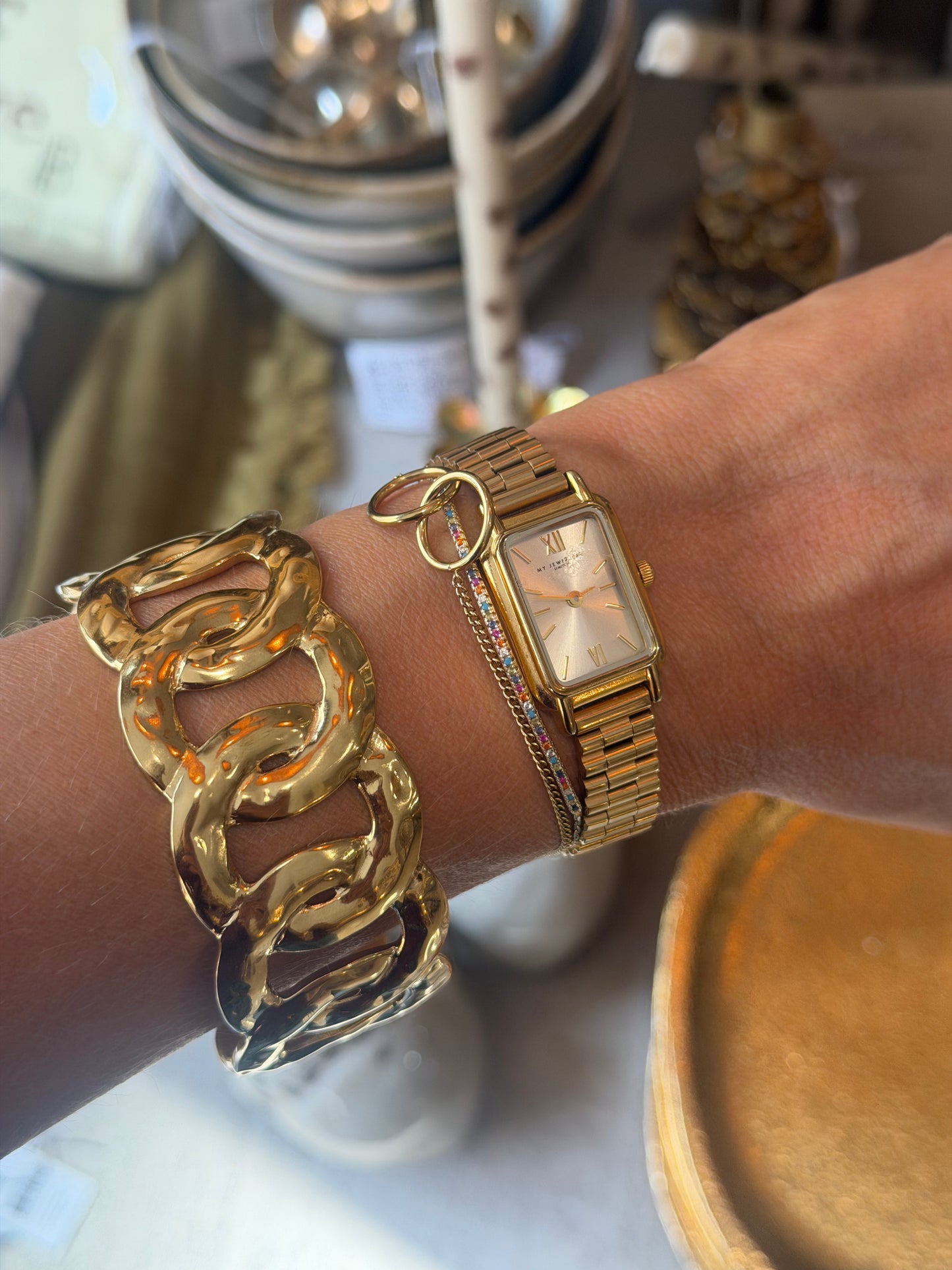 Bracelet manchette maillon
