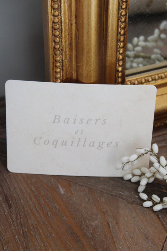 Carte baisers et coquillages