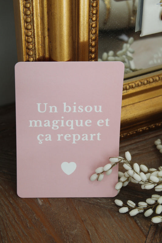 Carte un bisou magique