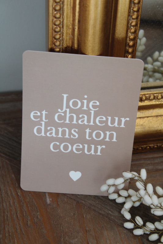 Carte joie et chaleur
