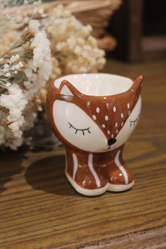 Coquetier renard marron