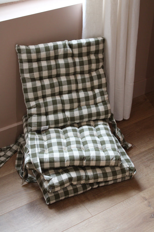 Galette De Chaise Carré Macadam kaki