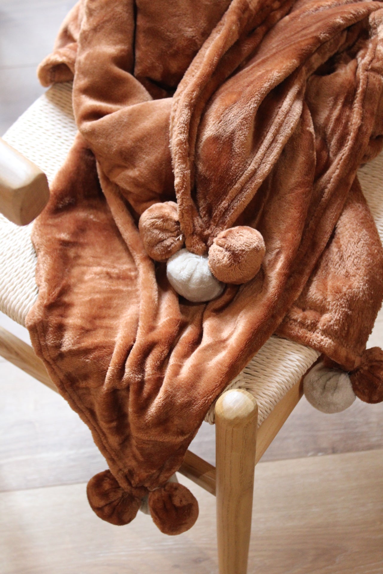 Plaid velours terracotta