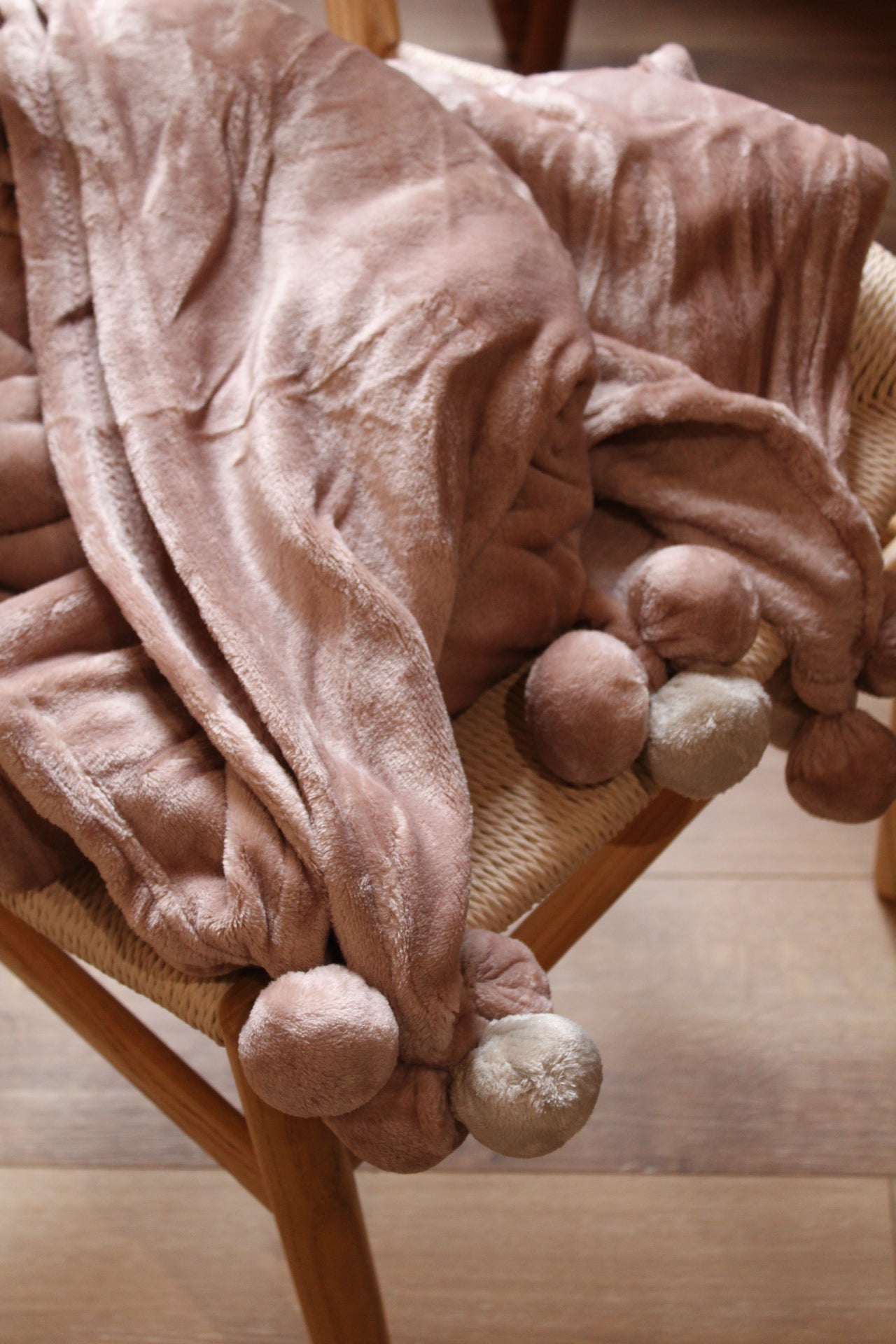 Plaid velours poudré