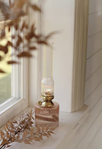 Lampe à pétrole Elvira rose cendré petite