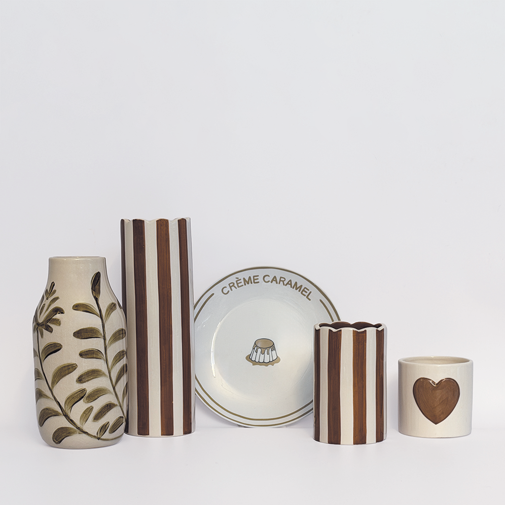 Vase Paul gm marron