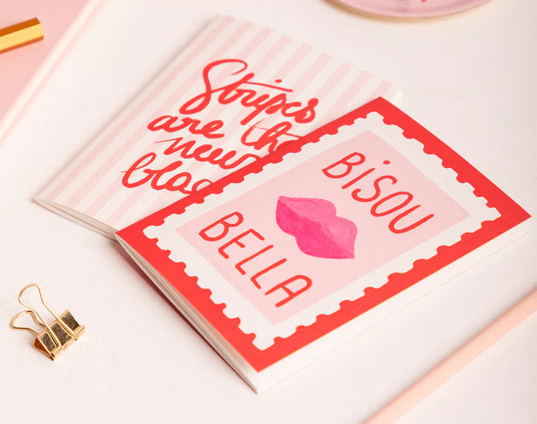 Duo Bisous Bella Stripes - Duo de carnets de Poche A6