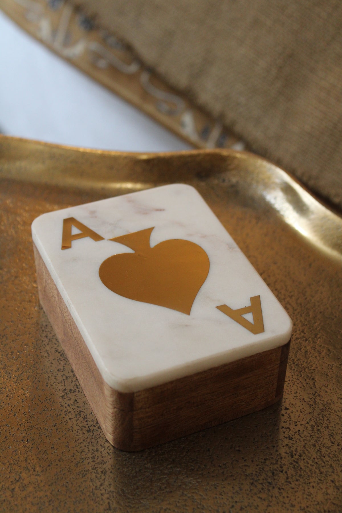 boite de cartes marbre et manguier