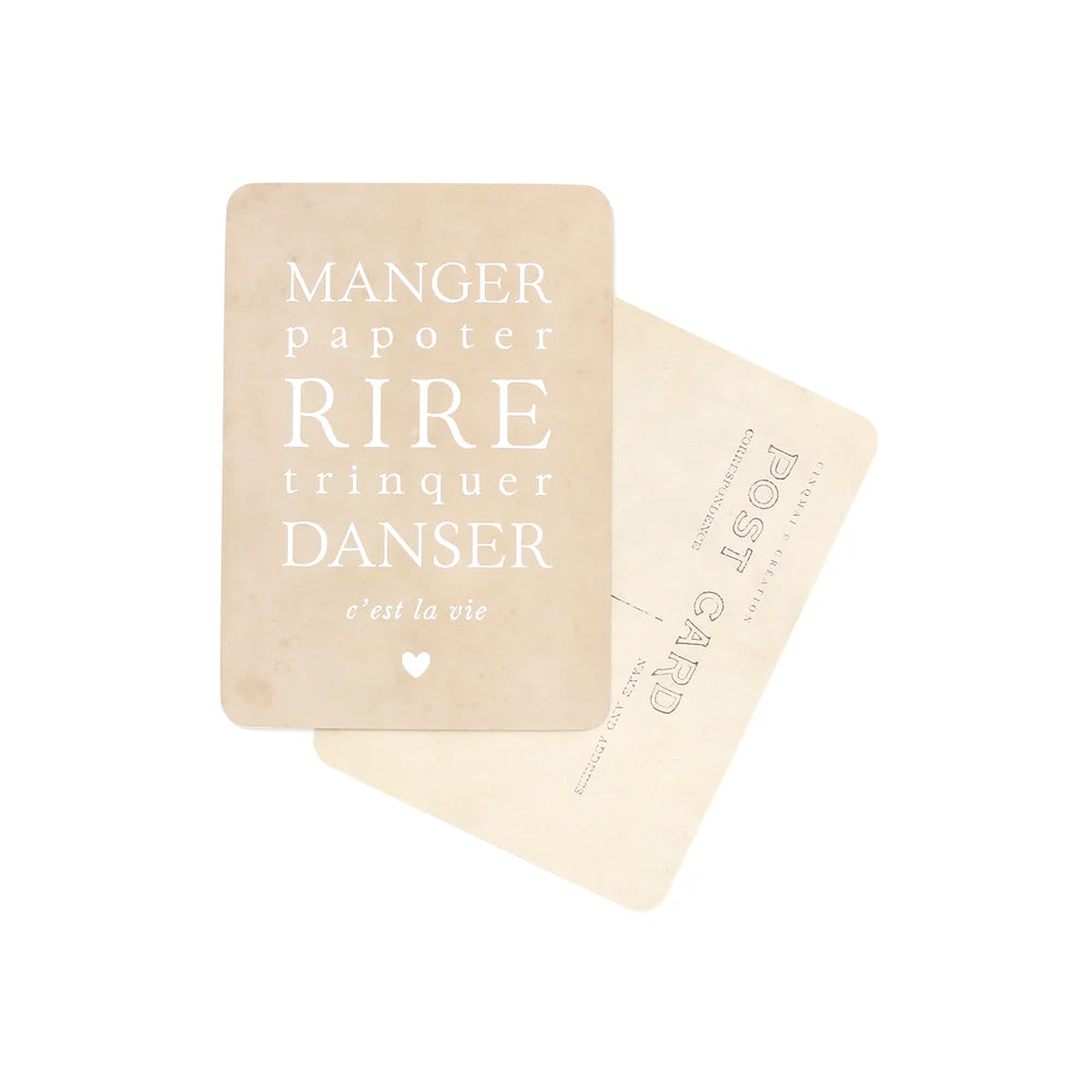 Carte Postale MANGER PAPOTER RIRE...