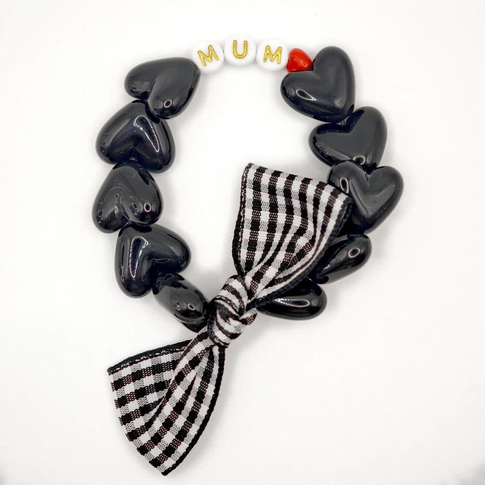 Bracelet GAGA - Maxi Noir ♥️ & Noeud vichy