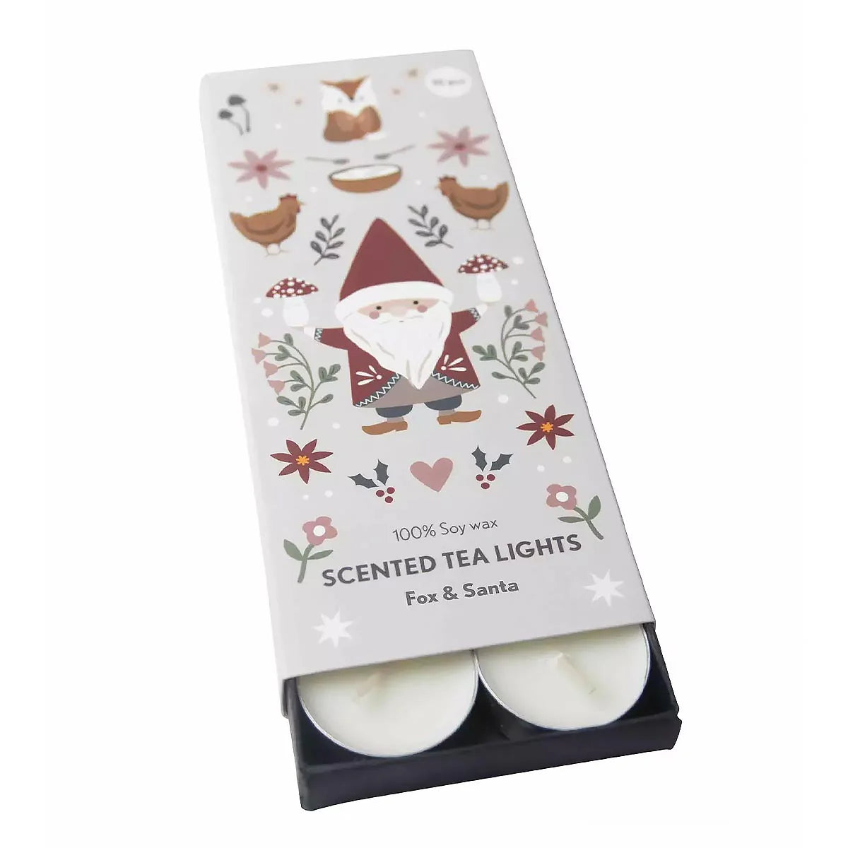 Bougies chauffe-plat parfumées au vin chaud Fox & Santa