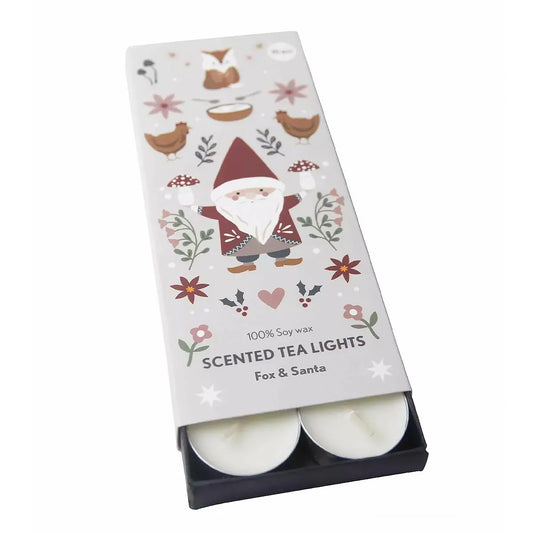 Bougies chauffe-plat parfumées au vin chaud Fox & Santa