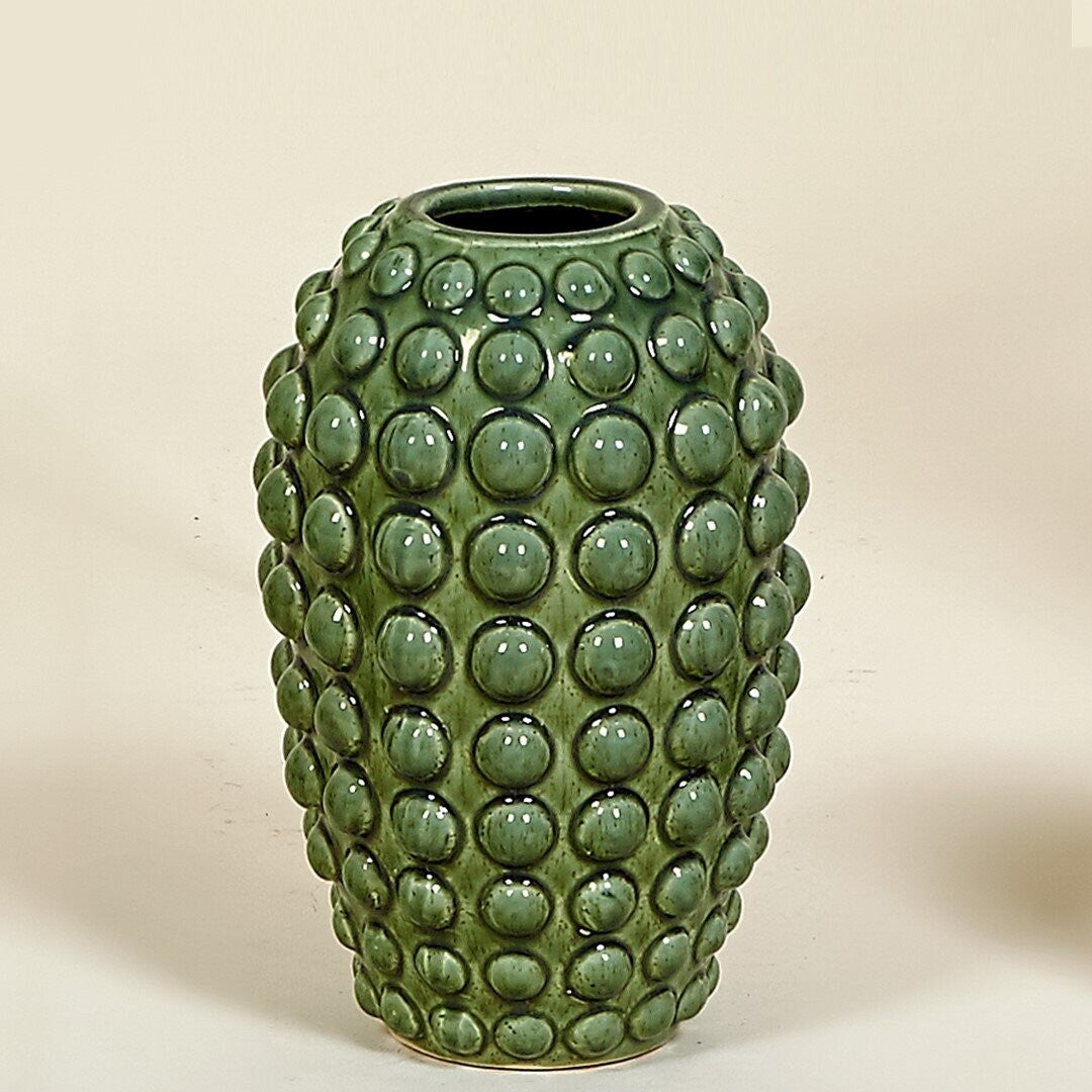 Vase boules vertes mm