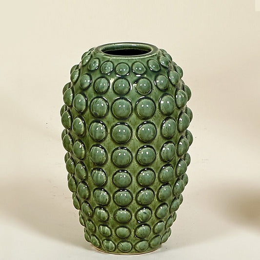 Vase boules vertes mm