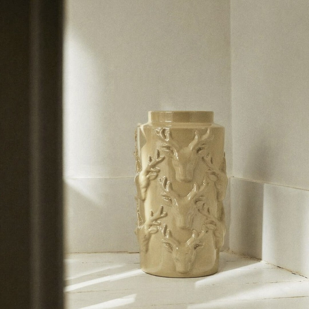 VASE RENNE BEIGE PORCELAINE