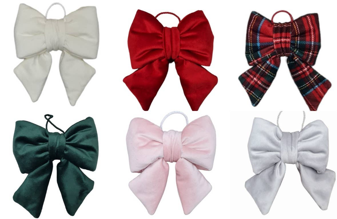 Ruban de Noël rembourré en velours, 14 x 15 cm: Beige