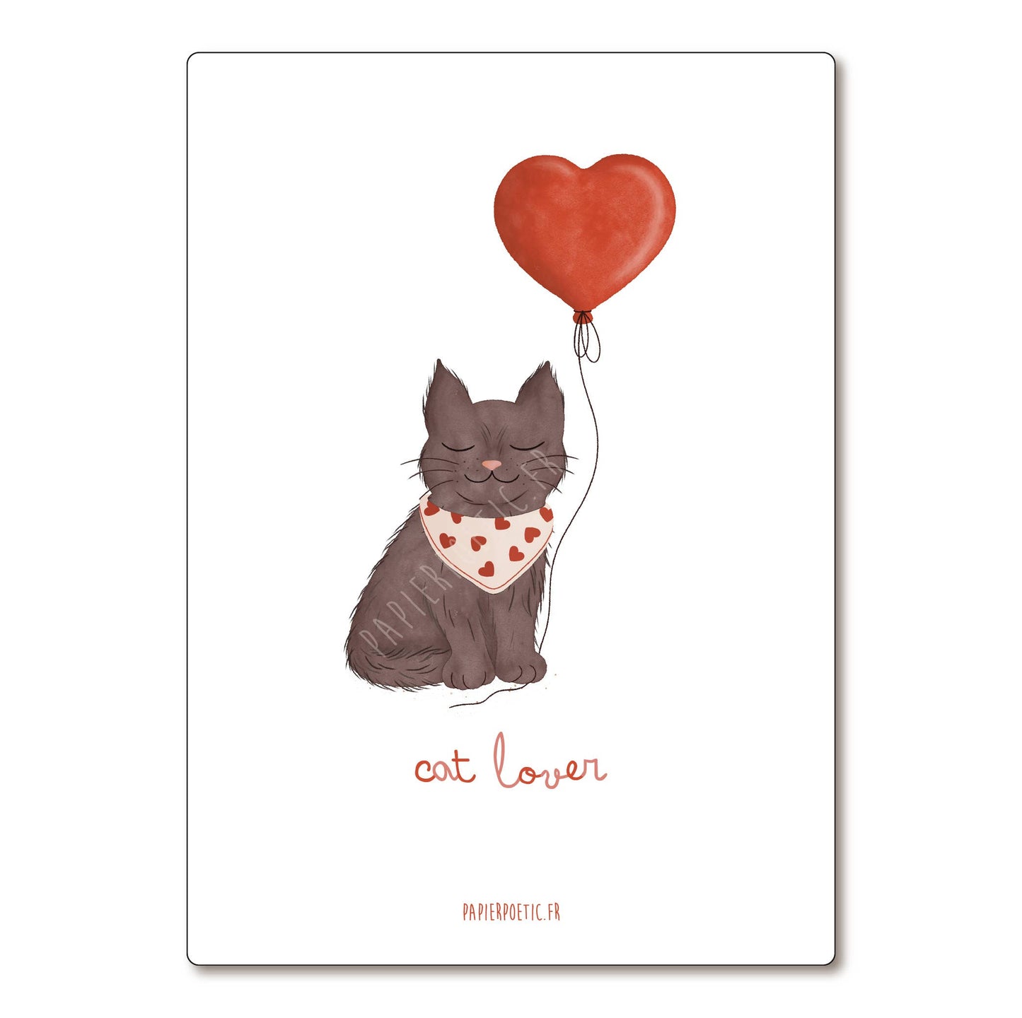 Carte Postale / Card "Cat lover"