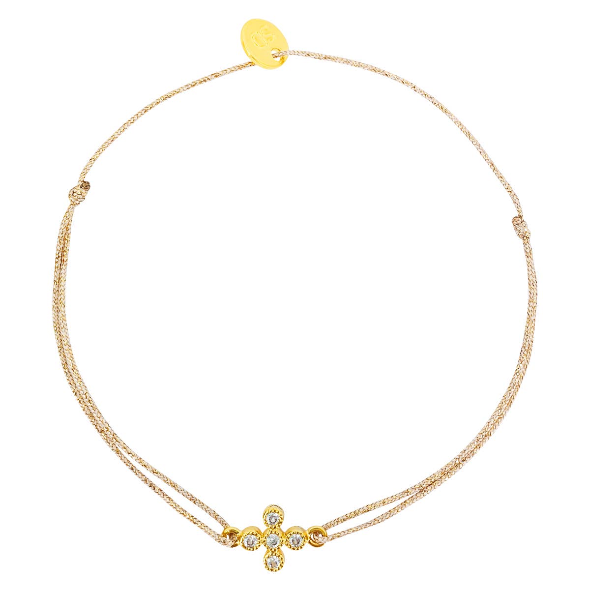 BRACELET CROIX MARIE , croix sertie (BMA49)