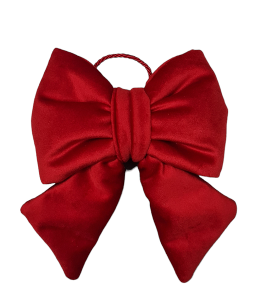 Ruban de Noël rembourré en velours, 14 x 15 cm: Rosso