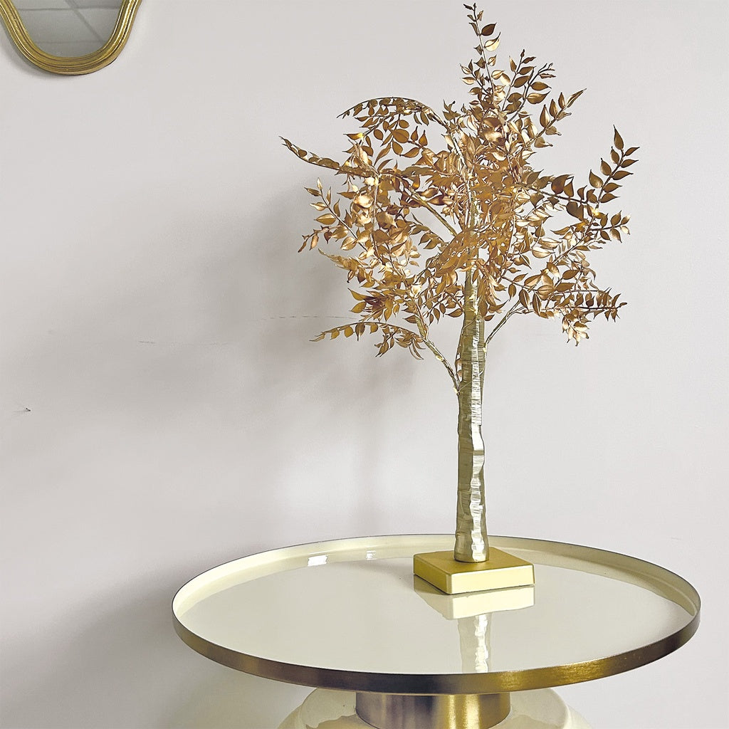 Déco arbre doré lumineux