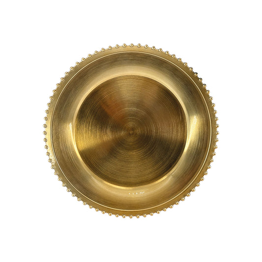 Dessous d'assiette perlé doré D33cm