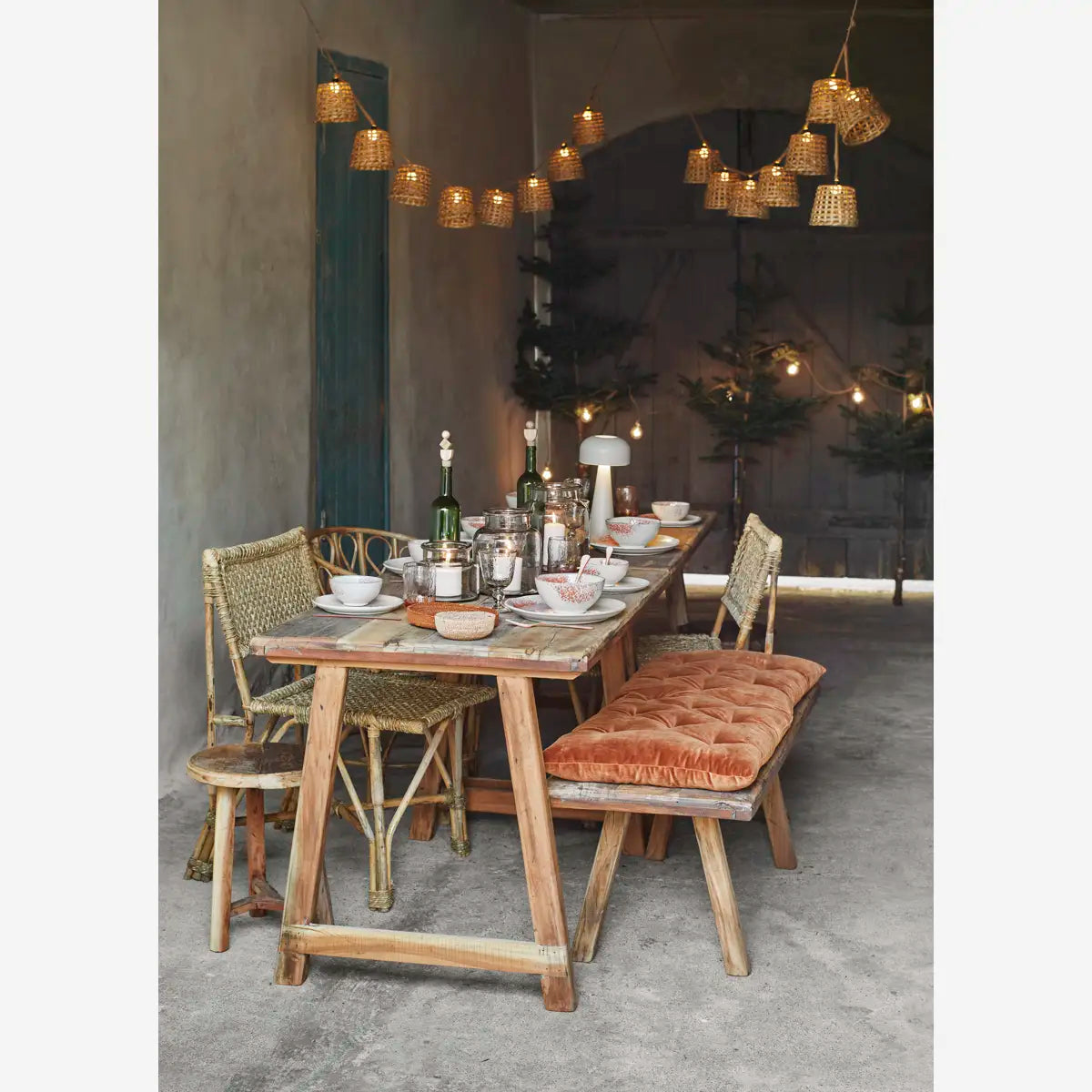 Guirlande lumineuse rotin