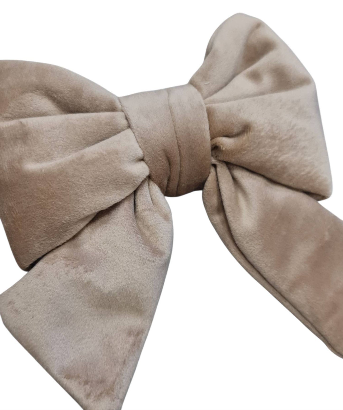 Ruban de Noël rembourré en velours, 14 x 15 cm: Beige