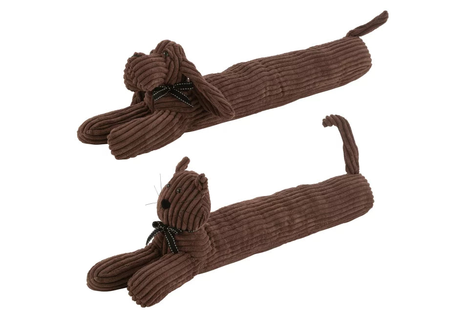 Boudin De Porte Chien/Chat Ligne Textile Marron
