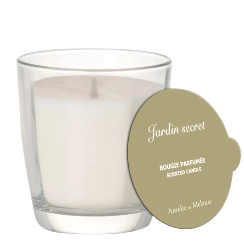 Bougie parfumée BERGAMOTE & AMBRE Amélie & Mélanie - Jardin secret