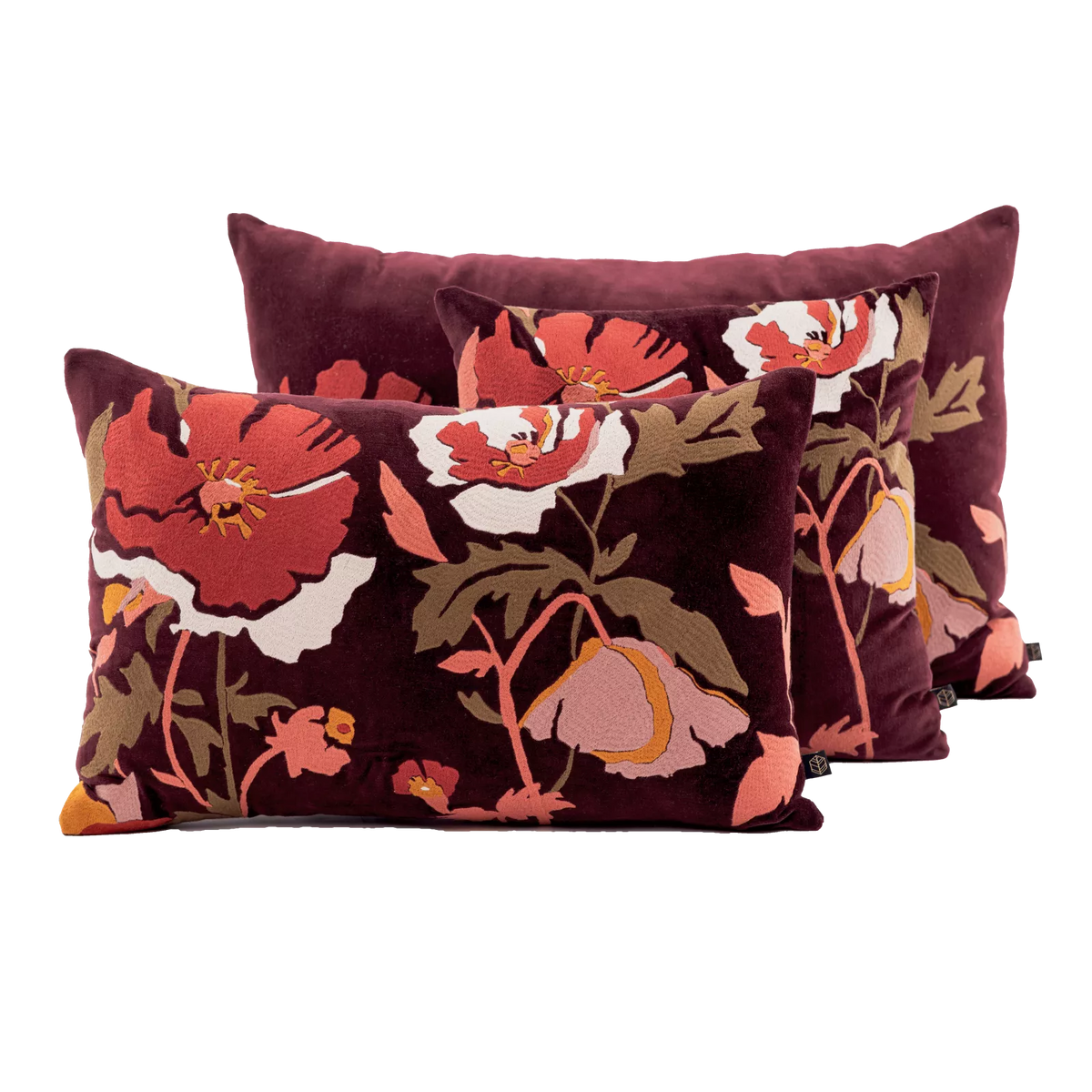 Coussin BRISTOL burgundy