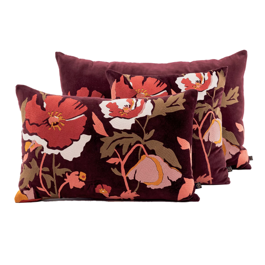 Coussin BRISTOL burgundy