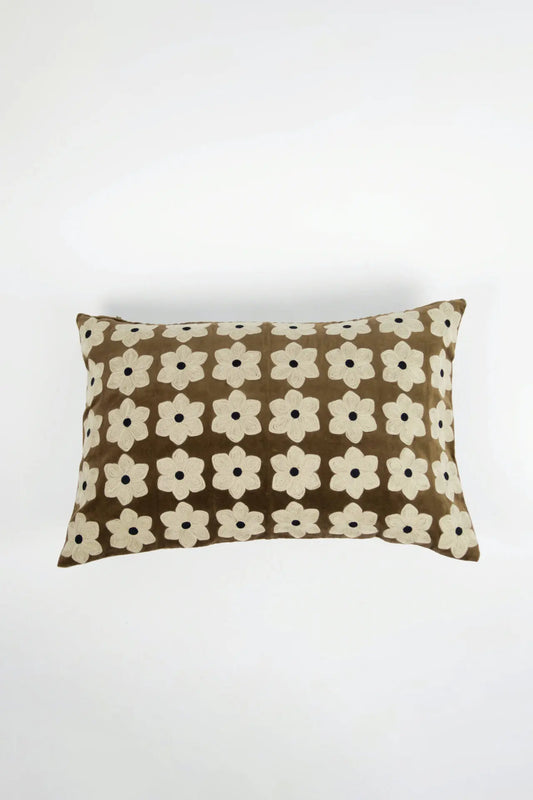 Coussin Daisy brown 40x60