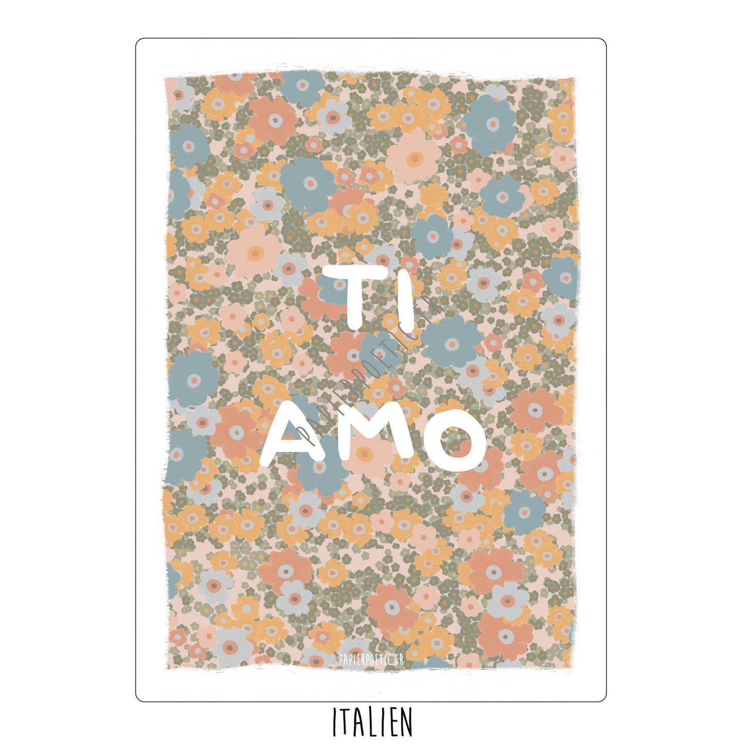 Carte/Card "LOVE YOU" liberty   (plusieurs langues)