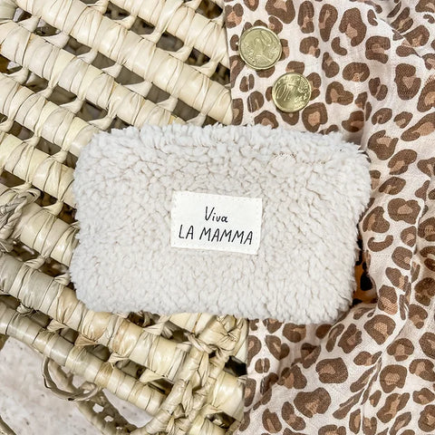 Porte-Monnaie Moumoute BEIGE Viva LA Mamma