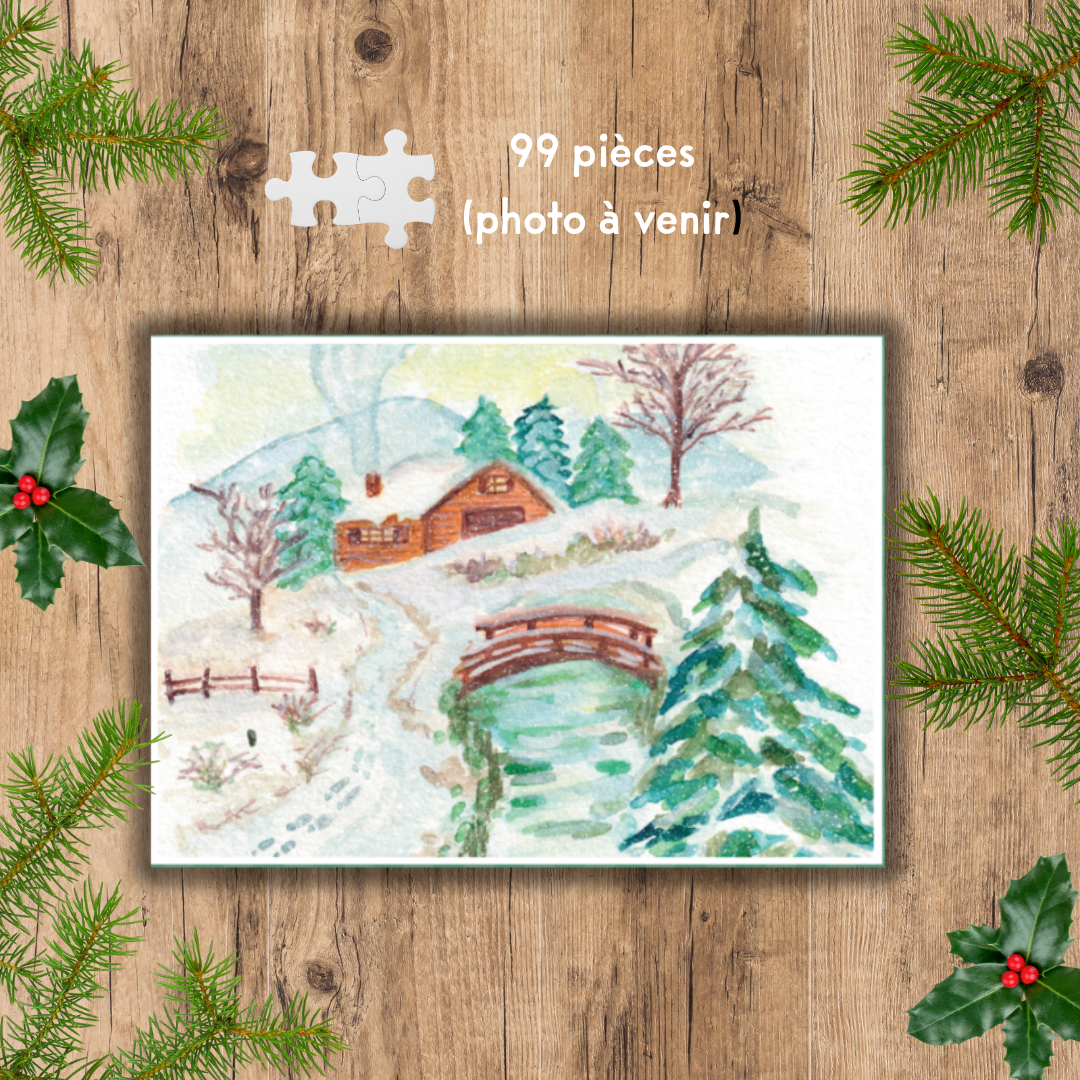 Mini Puzzle - Paysage d'Hiver