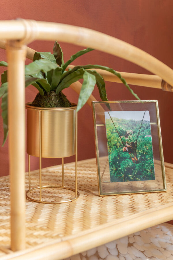 Cadre Photo 13X18 Transparent Metal Or