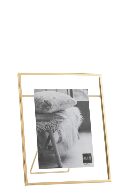 Cadre Photo 13X18 Transparent Metal Or