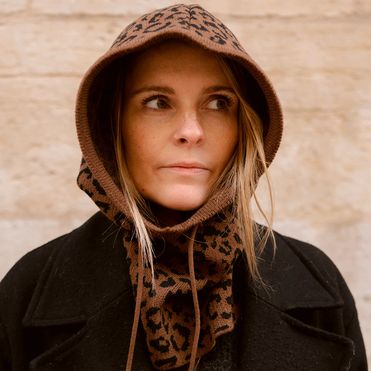 Cagoule léopard adulte