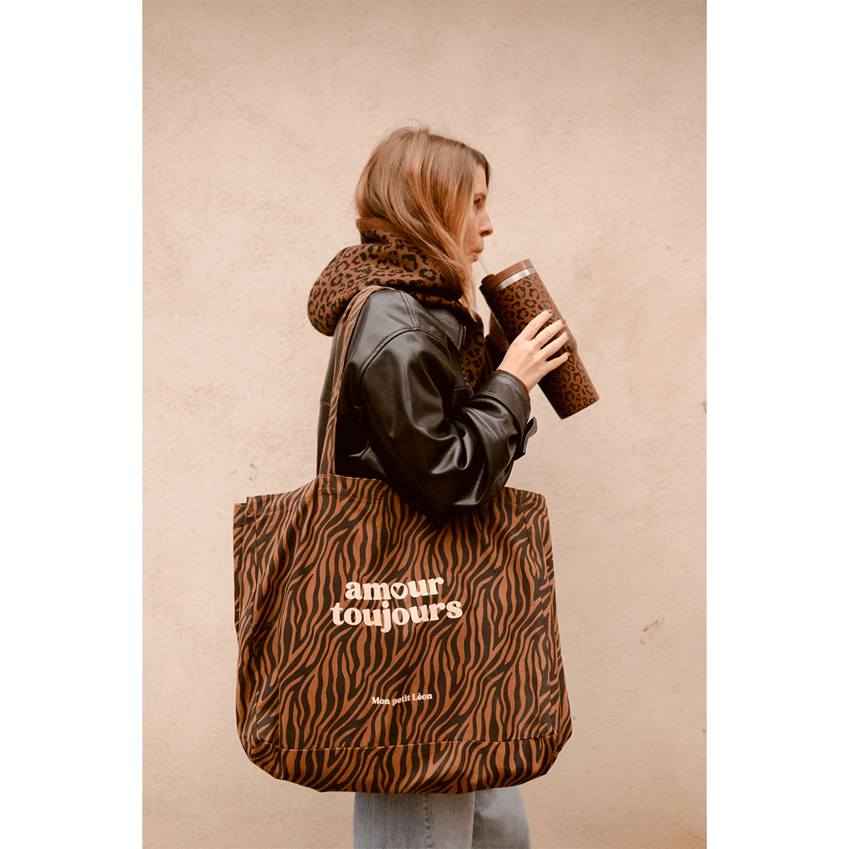 Cagoule léopard adulte
