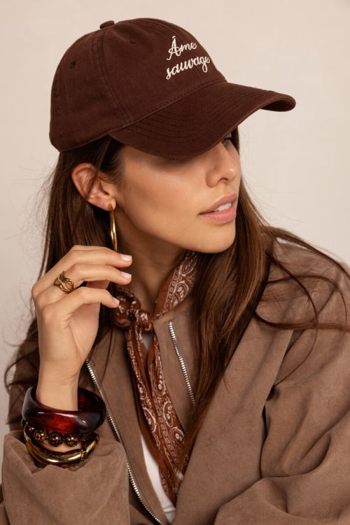 Casquette marron "Âme sauvage"