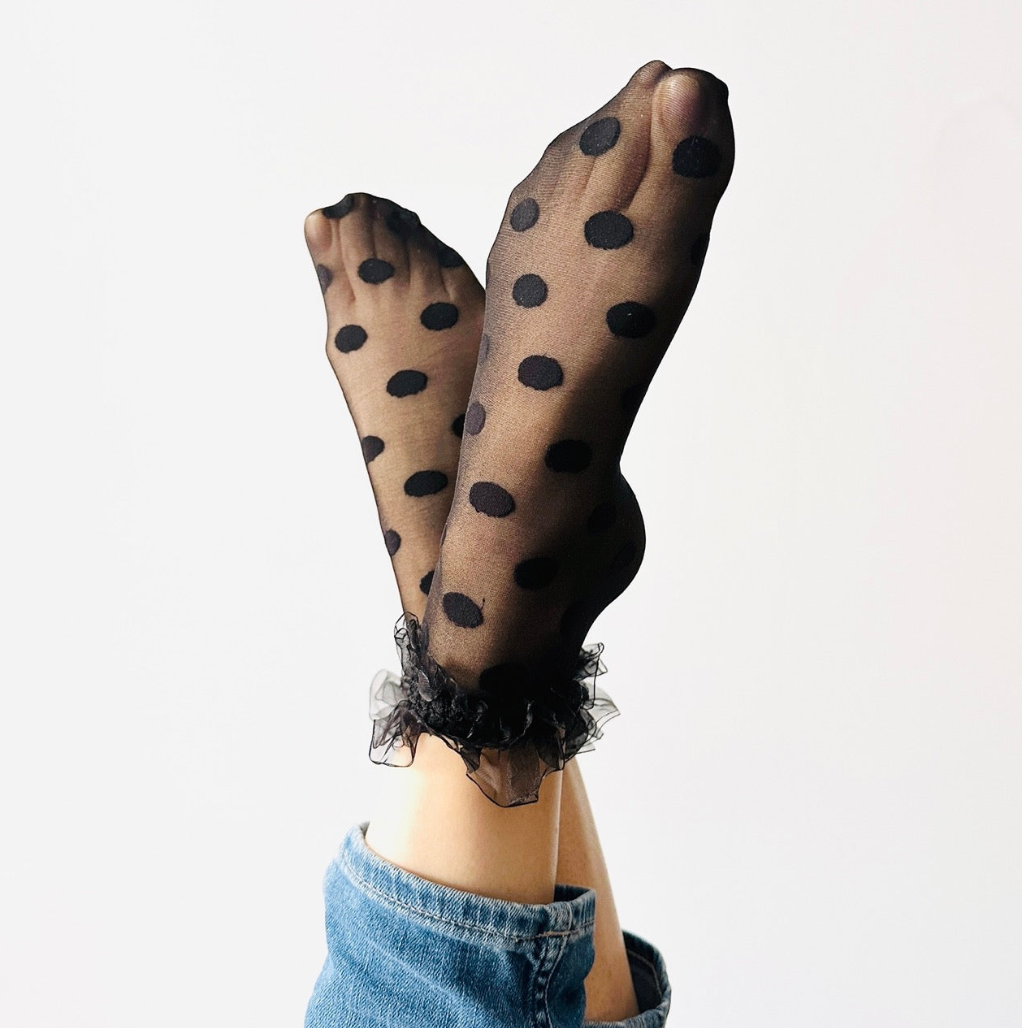 Serena chaussettes à pois - socquettes
