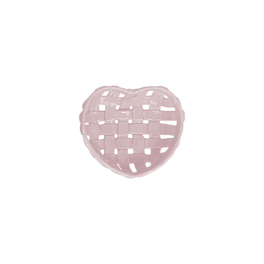 Panier ceramic cœur rose