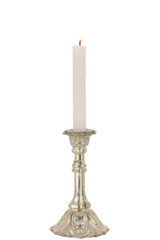 Chandelier Oriental Verre Argent Medium