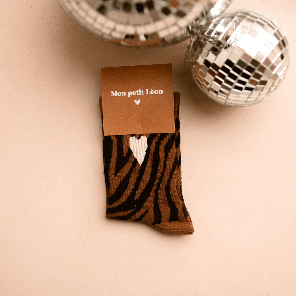 Chaussettes femme zèbres - coeur